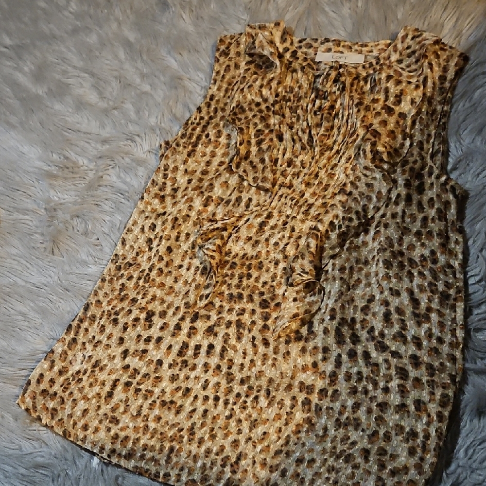 LOFT Leopard Print Sleeveless Top